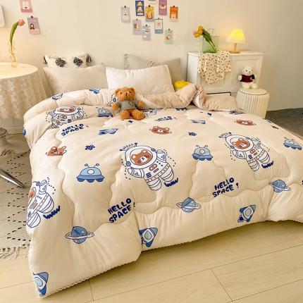 寐居 2021水洗棉印花冬被 星球宝贝