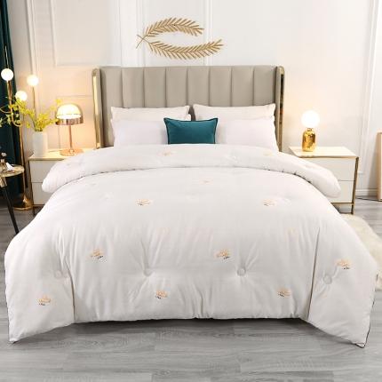 91家纺网 家纺一手货源 找家纺 （总）鹏程2022新款生姜暖绒大豆被冬被