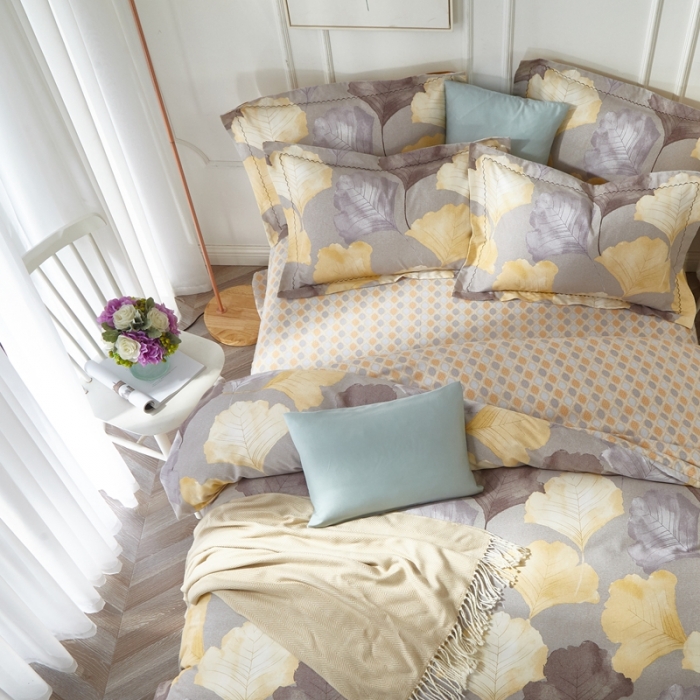 91家纺网 家纺一手货源 找家纺 威克凯丽 2023新款全棉活性生态磨毛四件套椿湫