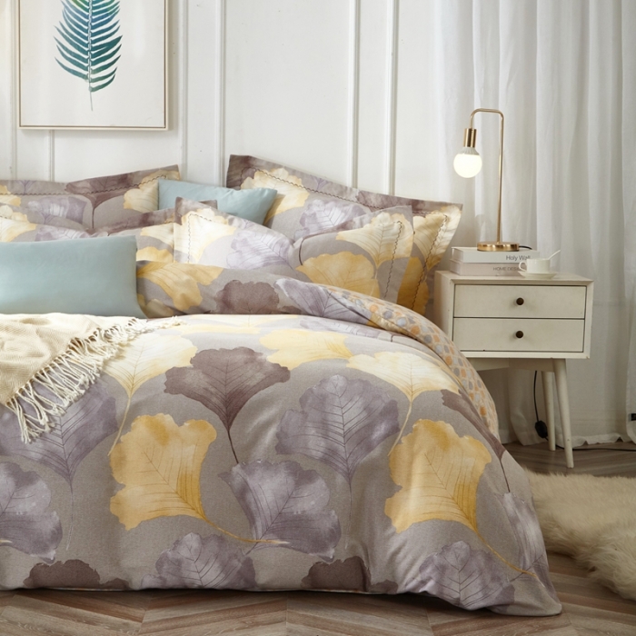 91家纺网 家纺一手货源 找家纺 威克凯丽 2023新款全棉活性生态磨毛四件套椿湫