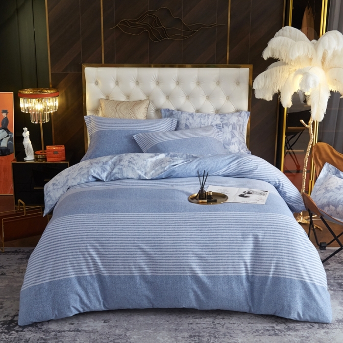 91家纺网 家纺一手货源 找家纺 威克凯丽 2023新款全棉活性生态磨毛四件套德朗