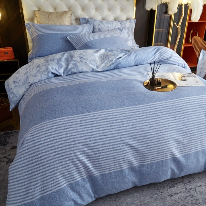 91家纺网 家纺一手货源 找家纺 威克凯丽 2023新款全棉活性生态磨毛四件套德朗