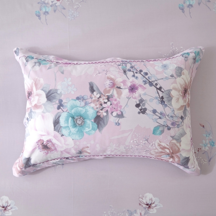 91家纺网 家纺一手货源 找家纺 威克凯丽 2023新款全棉活性生态磨毛四件套叶语瑶香（粉）