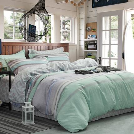 91家纺网 家纺一手货源 找家纺 威克凯丽 2023新款全棉活性生态磨毛四件套托斯卡诺