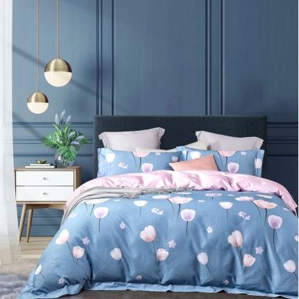 91家纺网 家纺一手货源 找家纺 威克凯丽 2023新款全棉活性生态磨毛四件套馨梦