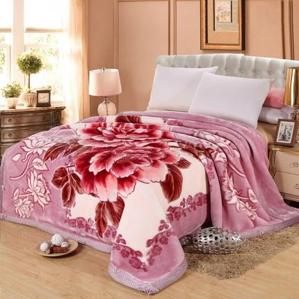 新月家纺2021新款月光毯毛毯1139芋红