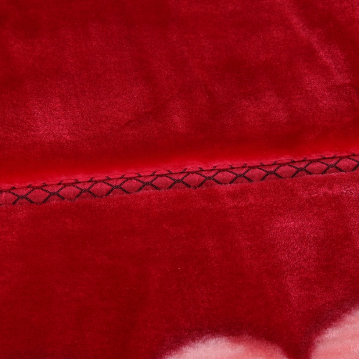 91家纺网 家纺一手货源 找家纺 新月家纺2021新款月光毯毛毯1149橡皮红