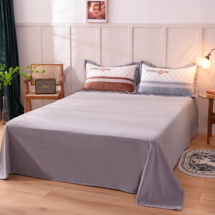 91家纺网 家纺一手货源 找家纺 欧冠 2021新款丁香花暖绒刺绣四件套 栀子花-永恒优雅咖