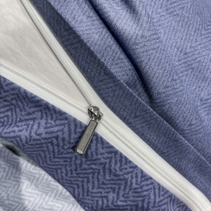 91家纺网 家纺一手货源 找家纺 金爱家 2021新款大版磨毛条格简约四件套圣保罗