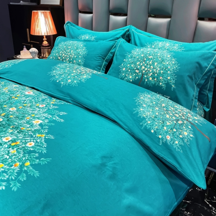 91家纺网 家纺一手货源 找家纺 金爱家 2021新款大版磨毛条格简约四件套四季春