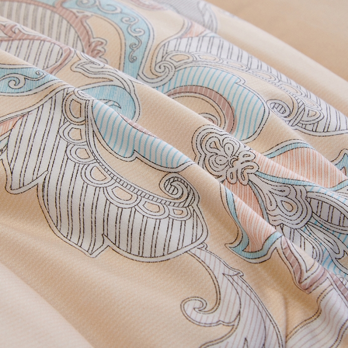 91家纺网 家纺一手货源 找家纺 欧雅搁 2025印花暖绒秋冬被春秋被子加厚被芯空调被学生宿舍 北欧-玉