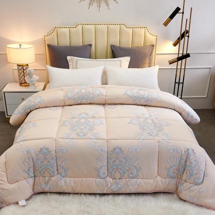 欧雅搁 2025印花暖绒秋冬被春秋被子加厚被芯空调被学生宿舍 北欧-玉