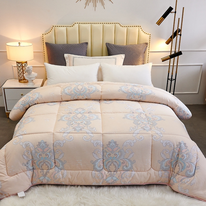 91家纺网 家纺一手货源 找家纺 欧雅搁 2025印花暖绒秋冬被春秋被子加厚被芯空调被学生宿舍 北欧-玉