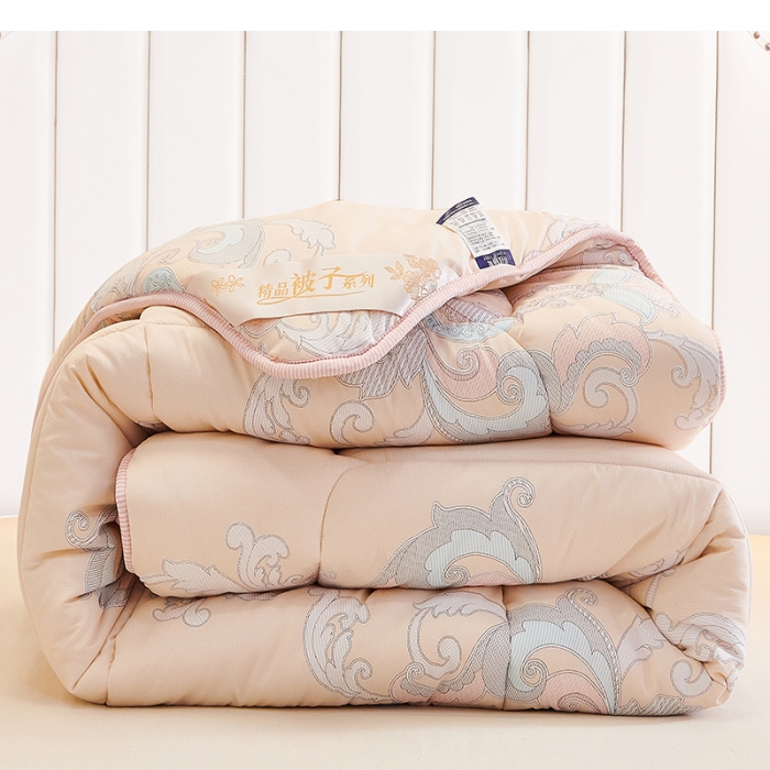 91家纺网 家纺一手货源 找家纺 欧雅搁 2025印花暖绒秋冬被春秋被子加厚被芯空调被学生宿舍 北欧-玉