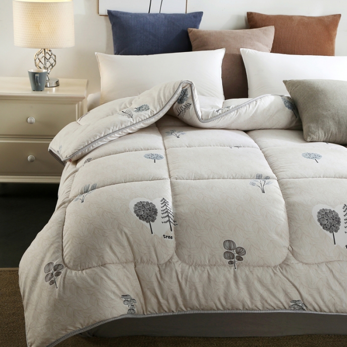 91家纺网 家纺一手货源 找家纺 欧雅搁 2025印花暖绒秋冬被春秋被子加厚被芯空调被学生宿舍 丛林之恋