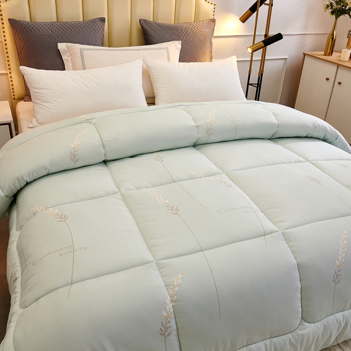 91家纺网 家纺一手货源 找家纺 欧雅搁 2025印花暖绒秋冬被春秋被子加厚被芯空调被学生宿舍 清新花语