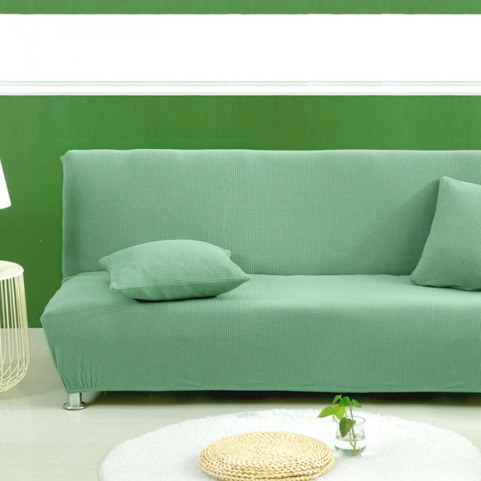 91家纺网 家纺一手货源 找家纺 弹力防泼水华夫格沙发床套 无扶手双人沙发床罩