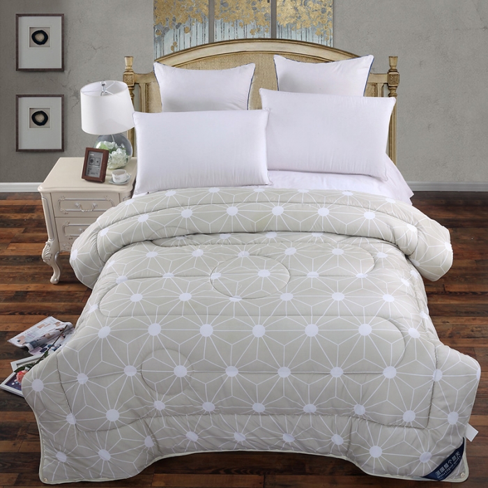 91家纺网 家纺一手货源 找家纺 欧雅搁 2025印花暖绒秋冬被春秋被子加厚被芯空调被学生宿舍 思维空间灰色