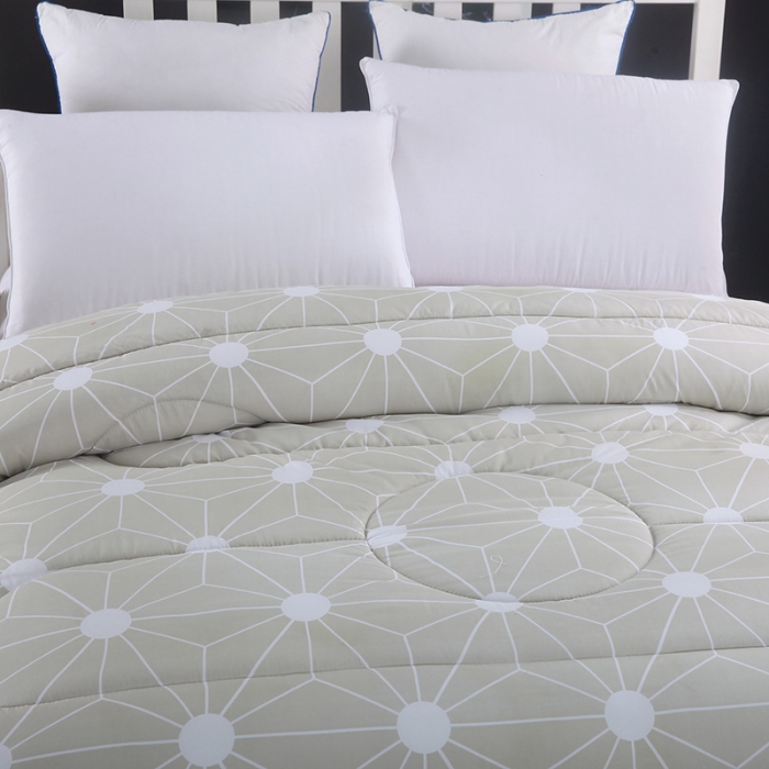 91家纺网 家纺一手货源 找家纺 欧雅搁 2025印花暖绒秋冬被春秋被子加厚被芯空调被学生宿舍 思维空间灰色