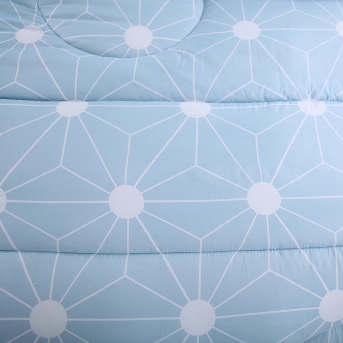 91家纺网 家纺一手货源 找家纺 欧雅搁 2025印花暖绒秋冬被春秋被子加厚被芯空调被学生宿舍 思维空间蓝色