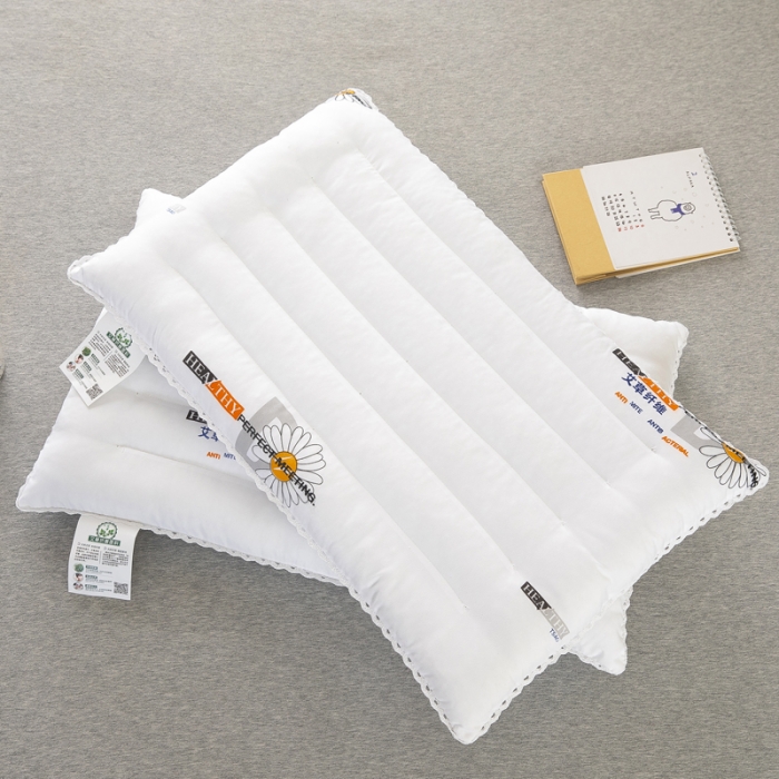 91家纺网 家纺一手货源 找家纺 枕之坊 2021新款印花艾草低枕 白色