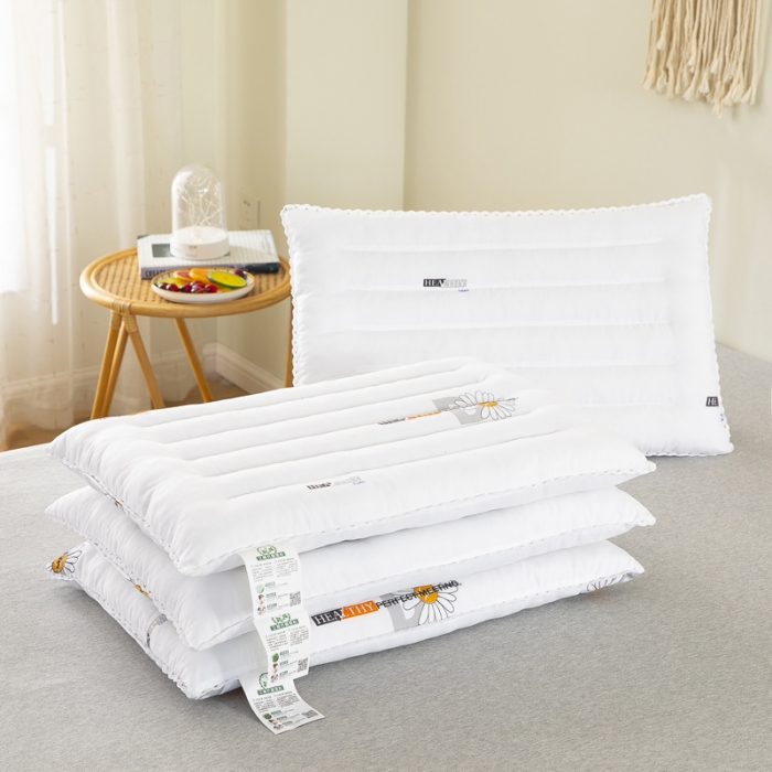 91家纺网 家纺一手货源 找家纺 枕之坊 2021新款印花艾草低枕 白色