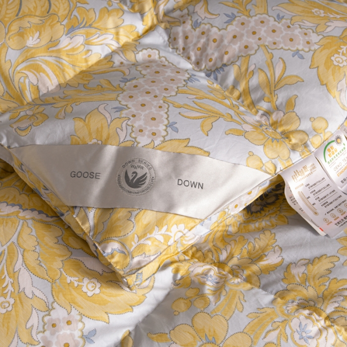 91家纺网 家纺一手货源 找家纺 俏企鹅 2025新款孔雀开屏羽绒被芯冬被春秋被子 圣塔夫