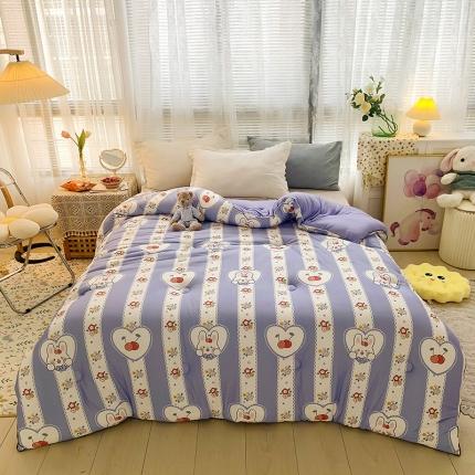 寐居 2021针织棉印花冬被 花田兔兔