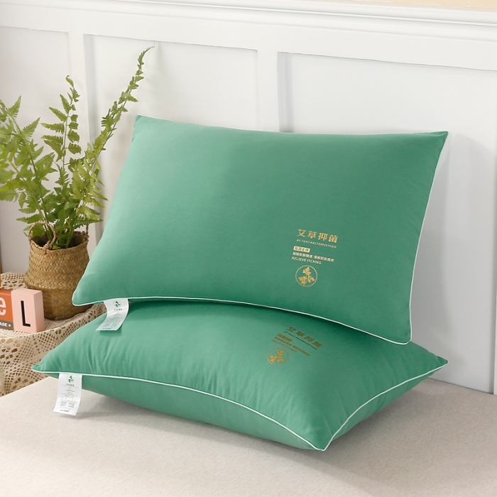 91家纺网 家纺一手货源 找家纺 天意美2021新款艾草薄荷抑菌护颈枕 艾草-绿