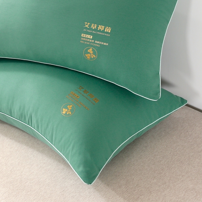 91家纺网 家纺一手货源 找家纺 天意美2021新款艾草薄荷抑菌护颈枕 艾草-绿