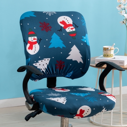 91家纺网 家纺一手货源 找家纺 弹力印花分体椅套 办公室转椅套 员工椅套子 弹力椅子套