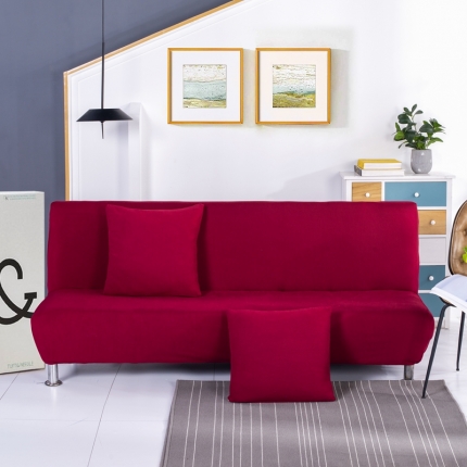 91家纺网 家纺一手货源 找家纺 弹力140G纯色沙发床套 素色无扶手双人沙发套 防尘沙发床罩