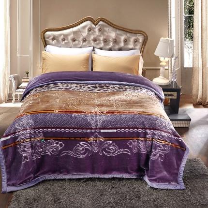 新月家纺2021新款水晶绒毛毯毯子美丽花园