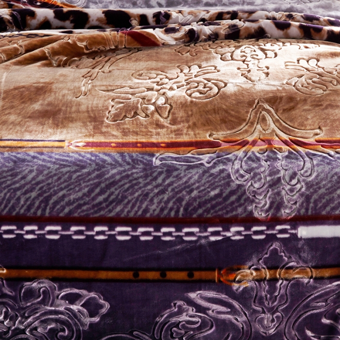 91家纺网 家纺一手货源 找家纺 新月家纺2021新款水晶绒毛毯毯子美丽花园