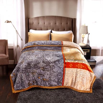 91家纺网 家纺一手货源 找家纺 新月家纺2021新款水晶绒毛毯毯子心灵之语