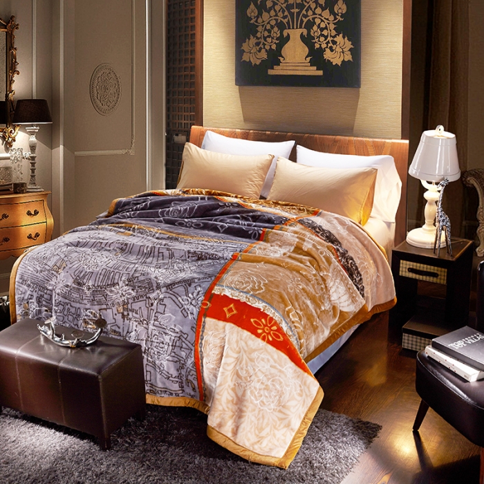 91家纺网 家纺一手货源 找家纺 新月家纺2021新款水晶绒毛毯毯子心灵之语