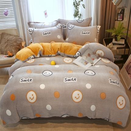 91家纺网 家纺一手货源 找家纺 （总）兄弟坊 2021新款雪花绒印花四件套（棚拍）