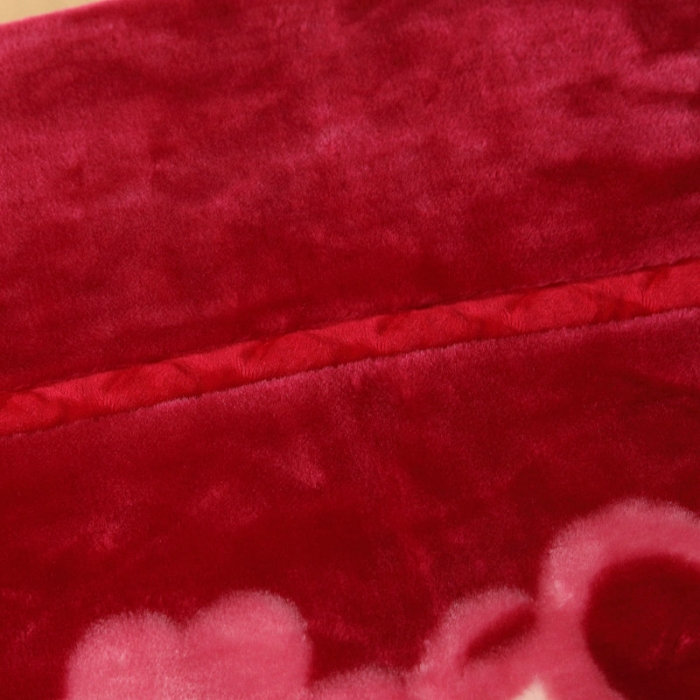 91家纺网 家纺一手货源 找家纺 新月家纺2021新款超柔毛毯240橡皮红