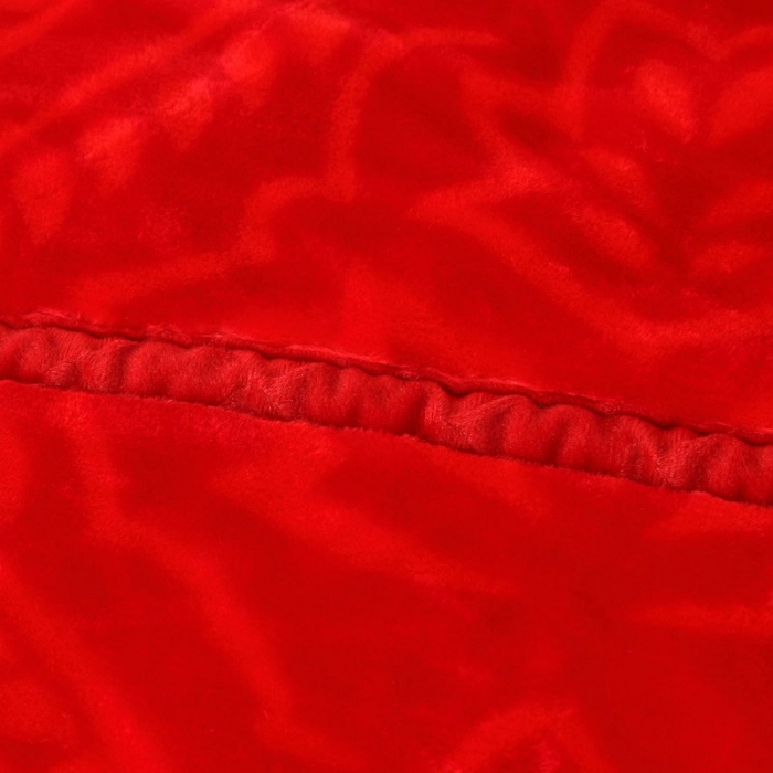 91家纺网 家纺一手货源 找家纺 新月家纺2021新款超柔毛毯294大红