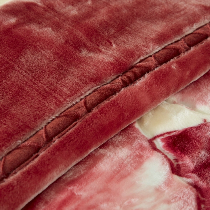 91家纺网 家纺一手货源 找家纺 新月家纺2021新款超柔毛毯1293豆沙