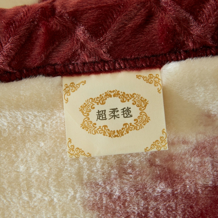 91家纺网 家纺一手货源 找家纺 新月家纺2021新款超柔毛毯1293豆沙