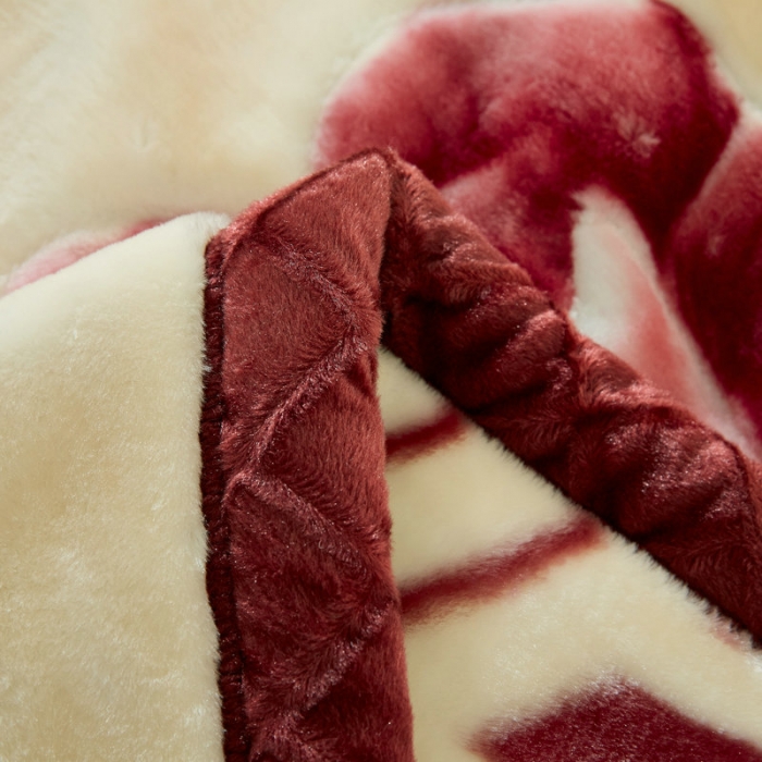 91家纺网 家纺一手货源 找家纺 新月家纺2021新款超柔毛毯1293豆沙