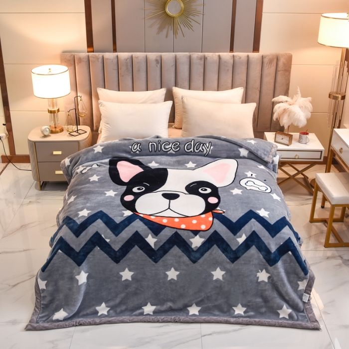 91家纺网 家纺一手货源 找家纺 新月家纺2021新款超柔毛毯心动