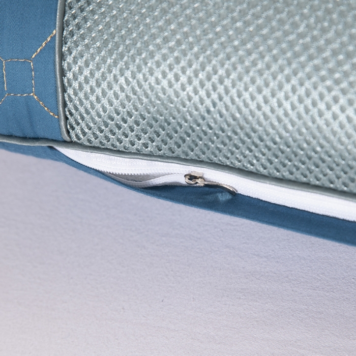 91家纺网 家纺一手货源 找家纺 枕之坊 2021新款乳胶功能保健枕 蓝色