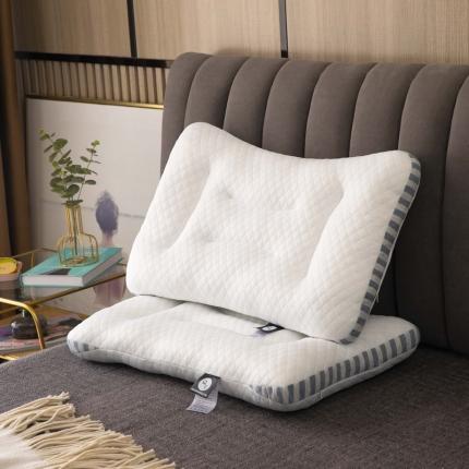 91家纺网 家纺一手货源 找家纺 枕之坊 2021新款轻奢spa按摩枕 蓝色边