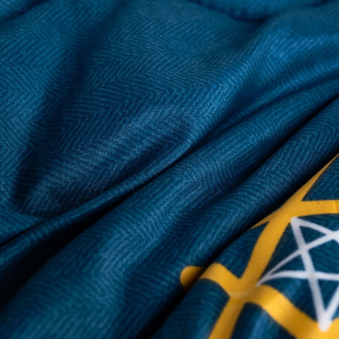 91家纺网 家纺一手货源 找家纺 畅销被业 2024新款芦荟棉学生床冬被 闪亮星星-蓝