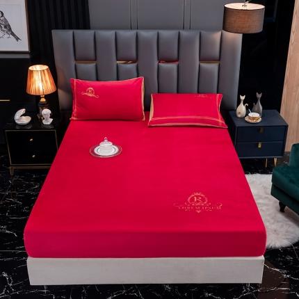 91家纺网 家纺一手货源 找家纺 （总）芃成家纺 2021新款牛奶绒绣花单床笠