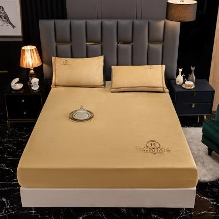 91家纺网 家纺一手货源 找家纺 （总）芃成家纺 2021新款牛奶绒绣花单床笠