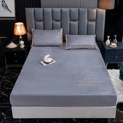 91家纺网 家纺一手货源 找家纺 （总）芃成家纺 2021新款牛奶绒绣花单床笠