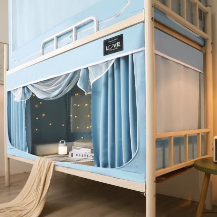 91家纺网 家纺一手货源 找家纺 富莱星蚊帐2021新款99%强遮光学生蚊帐 天蓝色